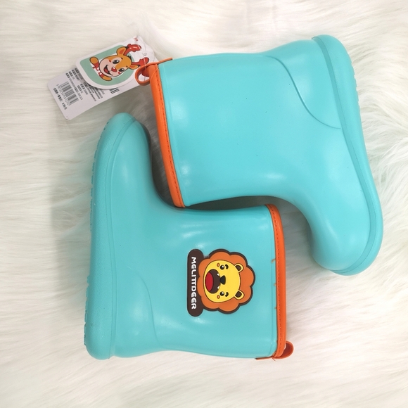 😍*Brand New* Rain boots for Kids, Green Comfortable Cartoon Cute Rain Shoes - Picture 6 of 8